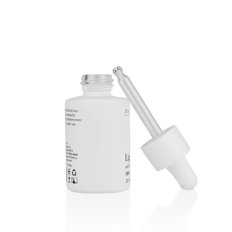 30ml mat white glass bottles skincare set packaging container glass dropper bottles