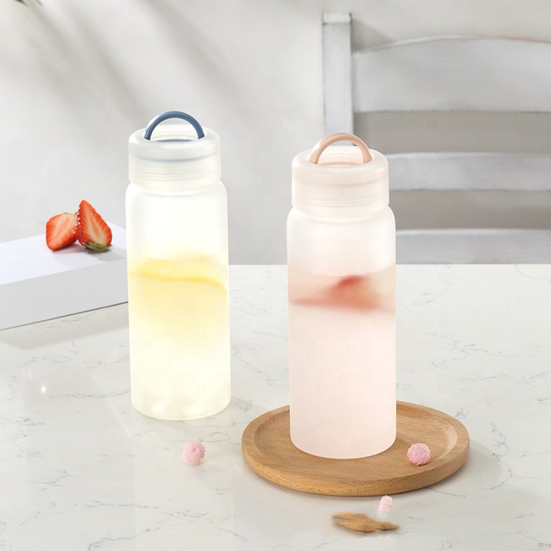 Pure gym new business smoothie 420 ml hot seller botellas para agua glass bottles with the handle eco friendly products