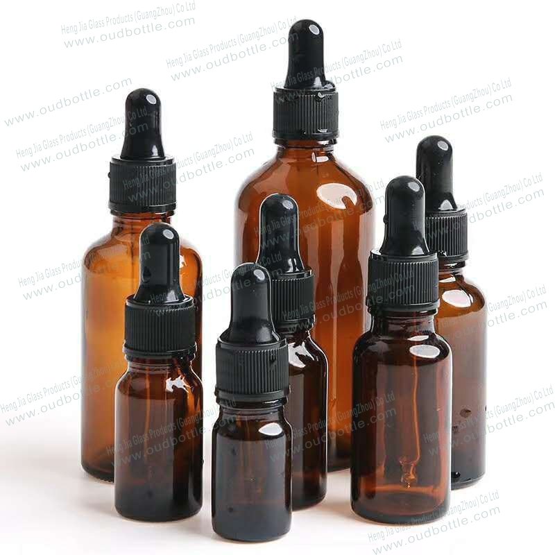 5ml 10ml 15ml 20ml 30ml 50ml 100ml Amber Glass Bottle Dropper Bottle Empty Glass Essential Oil Bottle With Glass Pipette Dropper