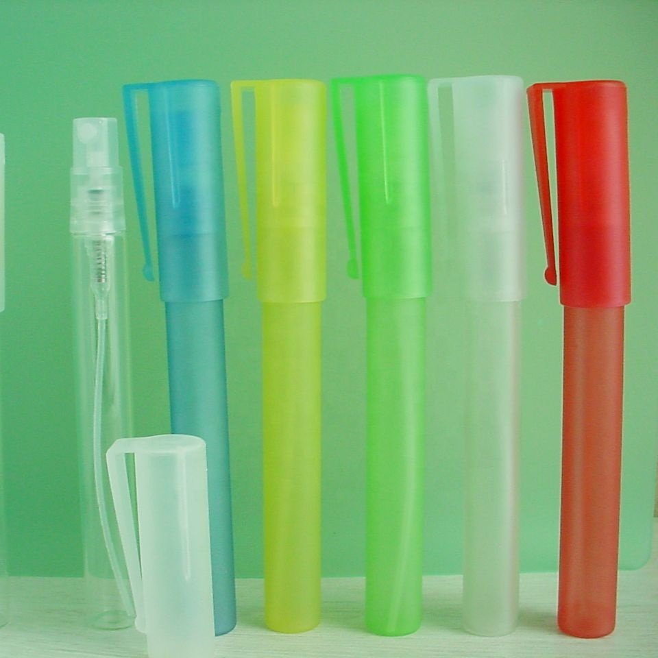 Pen type perfume sprayer glass bottle with frosting