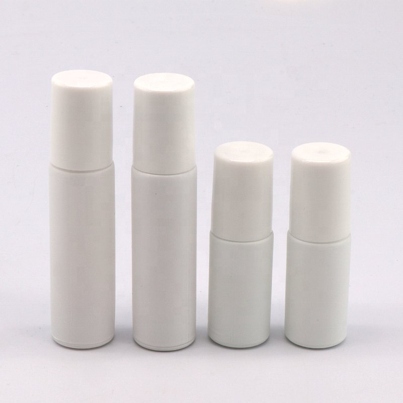 Travel Size Frosted Amber Clear White Perfume Oil 10ml Roll On Clear Steel Ball Essential Roller Bottle Glass