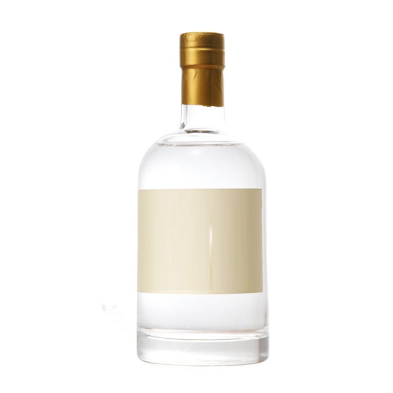 Fancy Clear 500ml 700ml 750ml Spirits Vodka Gin Rum Liquor Whisky Alcoholic Beverage Glass Bottle