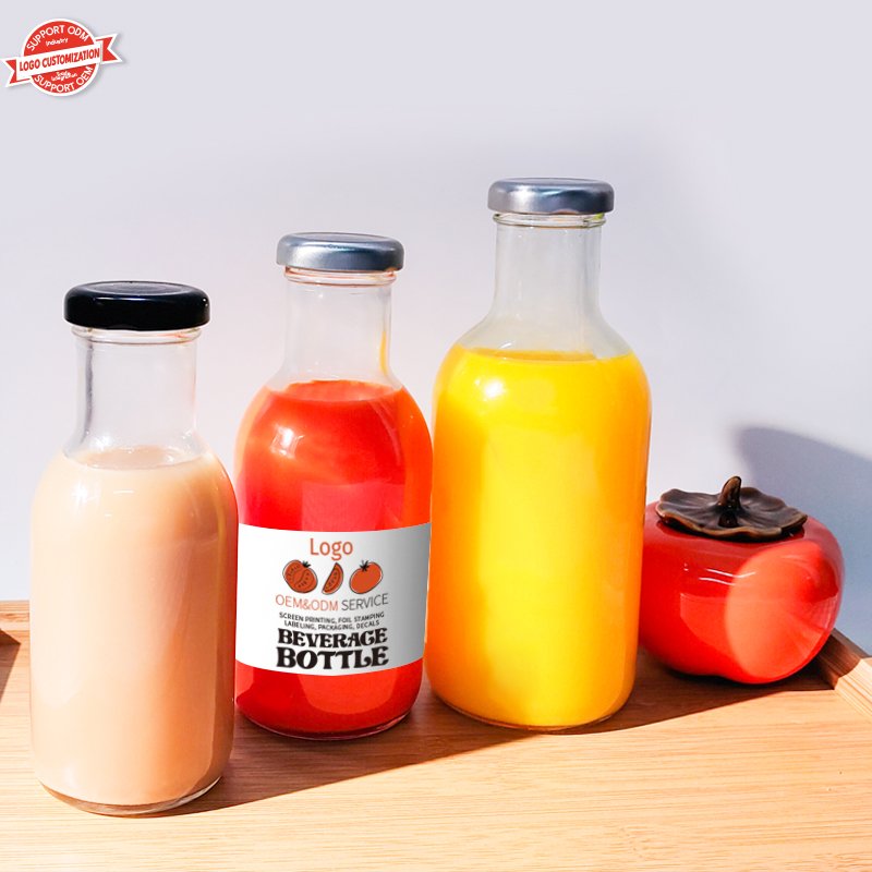 Hot selling 8oz 10oz 16oz seabuckthorn juice beverage glass bottle for liquid beverages container