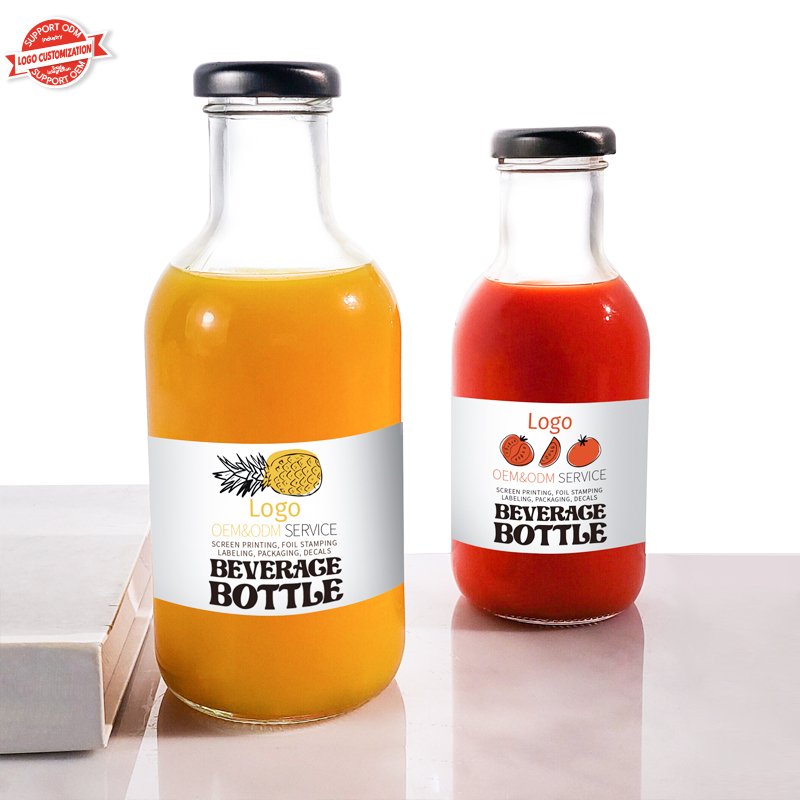 Hot selling 8oz 10oz 16oz seabuckthorn juice beverage glass bottle for liquid beverages container