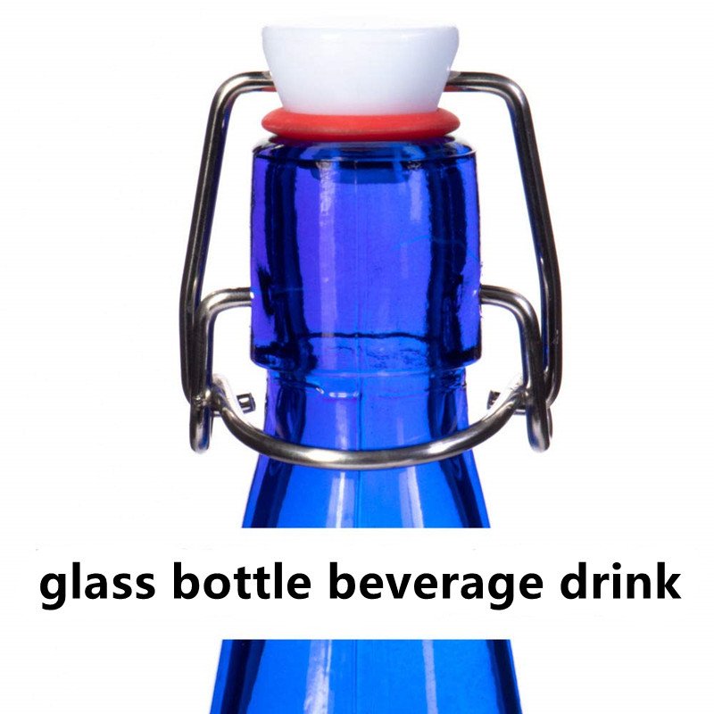 33 oz Blue Glass Bottles Swing Top/Flip Top Airtight Roll Cap Quart Size-for Alcoholic Beverages Home Brewing including Beer