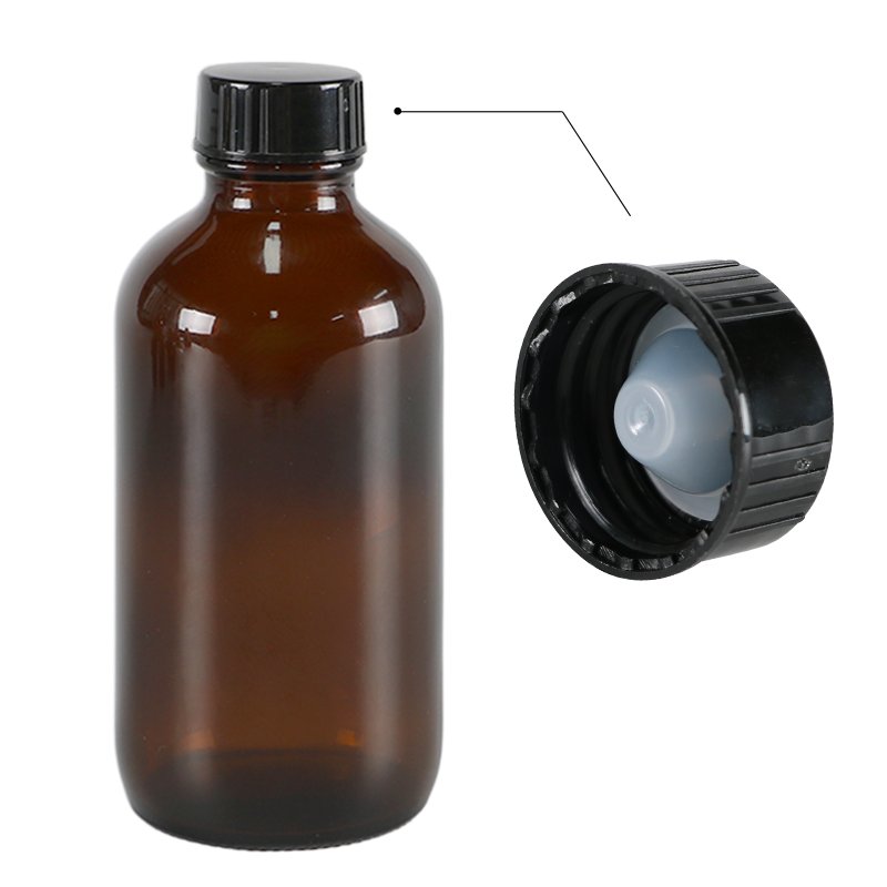 XWM Luxury Frosted Amber Brown Clear Boston Round Glass Bottles with dropper