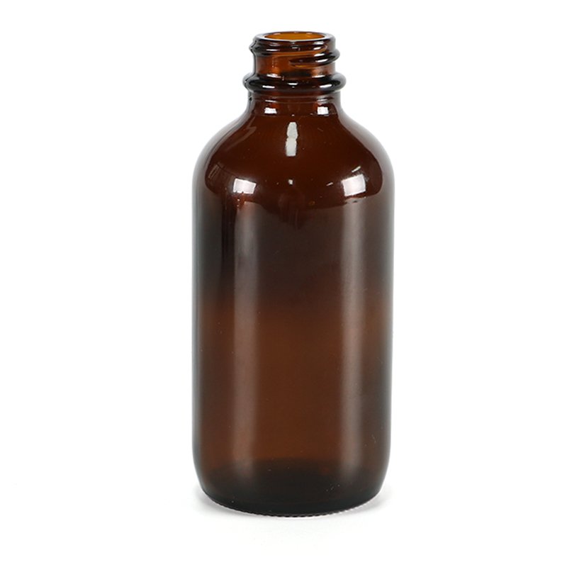 XWM Luxury Frosted Amber Brown Clear Boston Round Glass Bottles with dropper