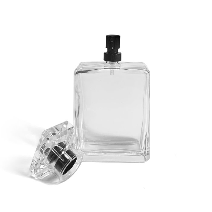 Wholesale Customized Luxury Empty Black Continuous Spray Glass Bottle 50 ml 100 ml For Perfume Packaging