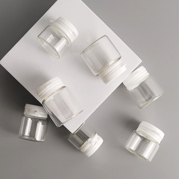Wholesale Empty Clear Mini Small Sample Glass Container Bottle With Aluminum Screw Cap
