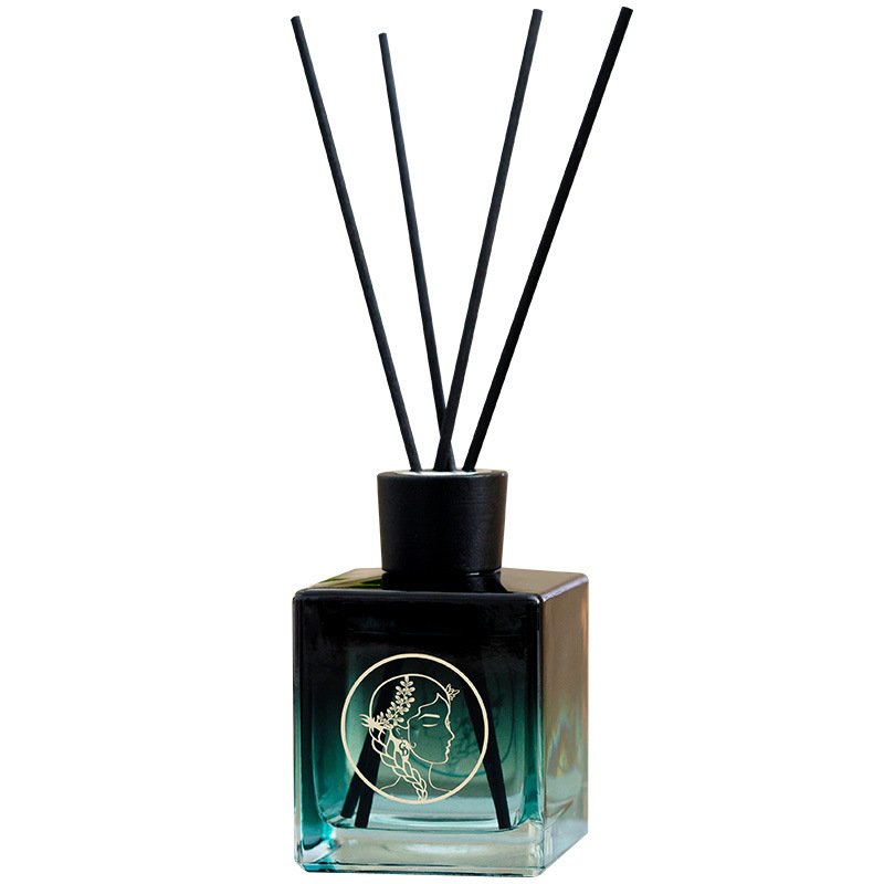 Wholesale Luxury Custom Decorative Amber Glass No Fire Scented Candle Unique Transparent Floral Aroma Reed Diffuser