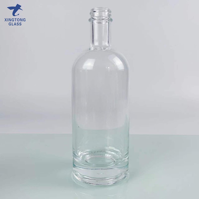 flink flat round pure gin whisky brandy vodka liquor spirit bottle 350ml 750 ml screw cap