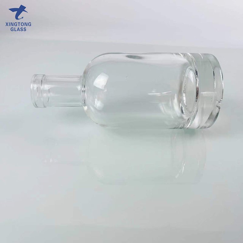 flink flat round pure gin whisky brandy vodka liquor spirit bottle 350ml 750 ml screw cap