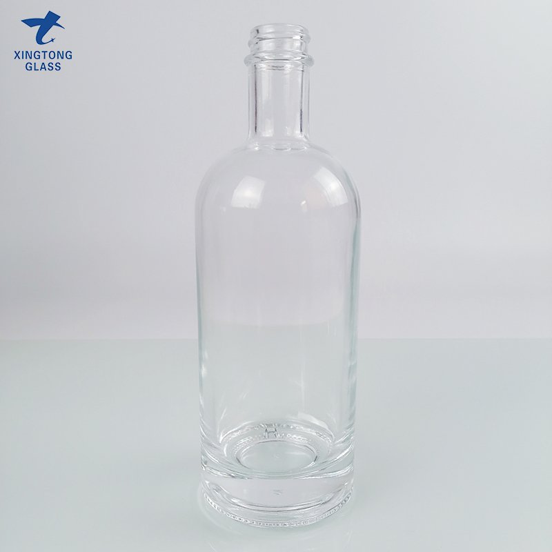 flink flat round pure gin whisky brandy vodka liquor spirit bottle 350ml 750 ml screw cap