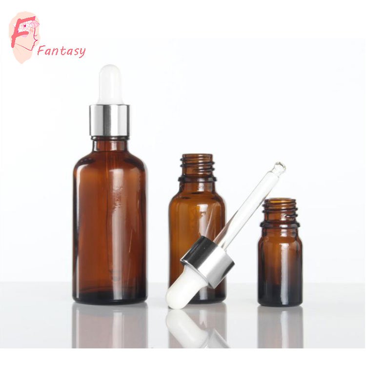Chinese supplier retail 5ml 10ml 15ml 20ml 30ml 50ml 100ml beautiful brown glass dropper bottle essential oil amber bottles