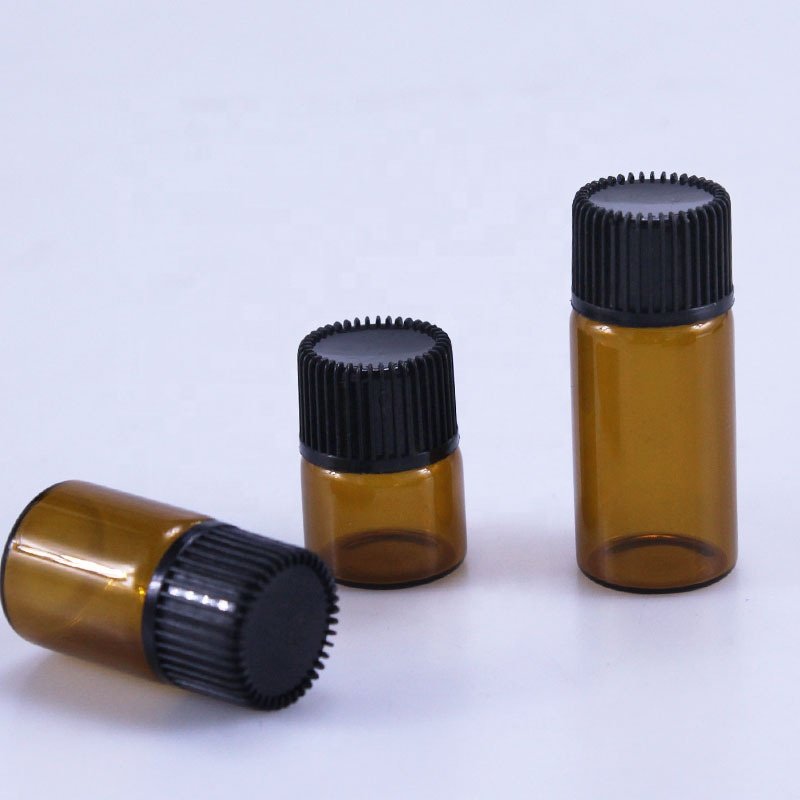 Custom Amber Perfume Sample Tester Refillable Mini Glass Bottle Glass Vial