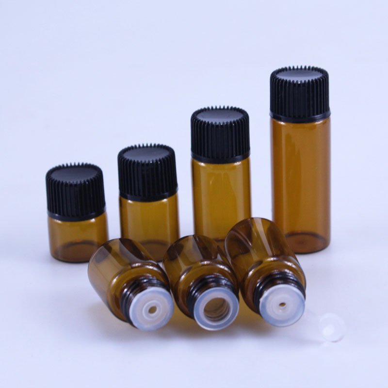 Custom Amber Perfume Sample Tester Refillable Mini Glass Bottle Glass Vial