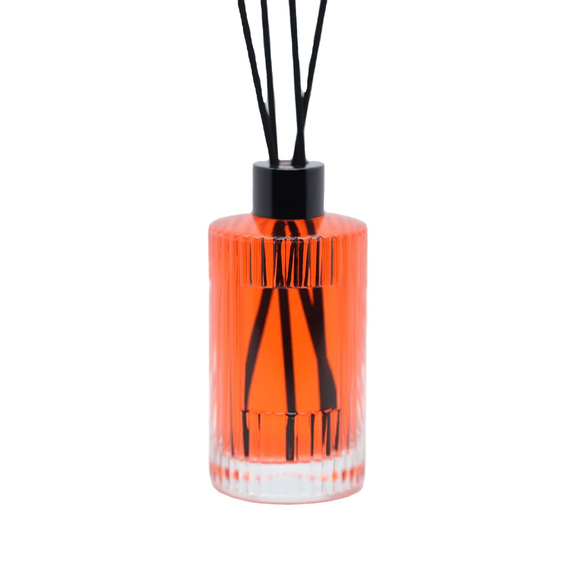 supply aromatherapy bottle 175ml screw neck vertical stripe bottle body groove style simple fashion glass empty bottle