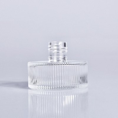 Large Round Reed Car Diffuser Glass Bottle 100Ml Car Fragrances Round Empty Matte Black Frosted 100Ml Diffuser Bottle