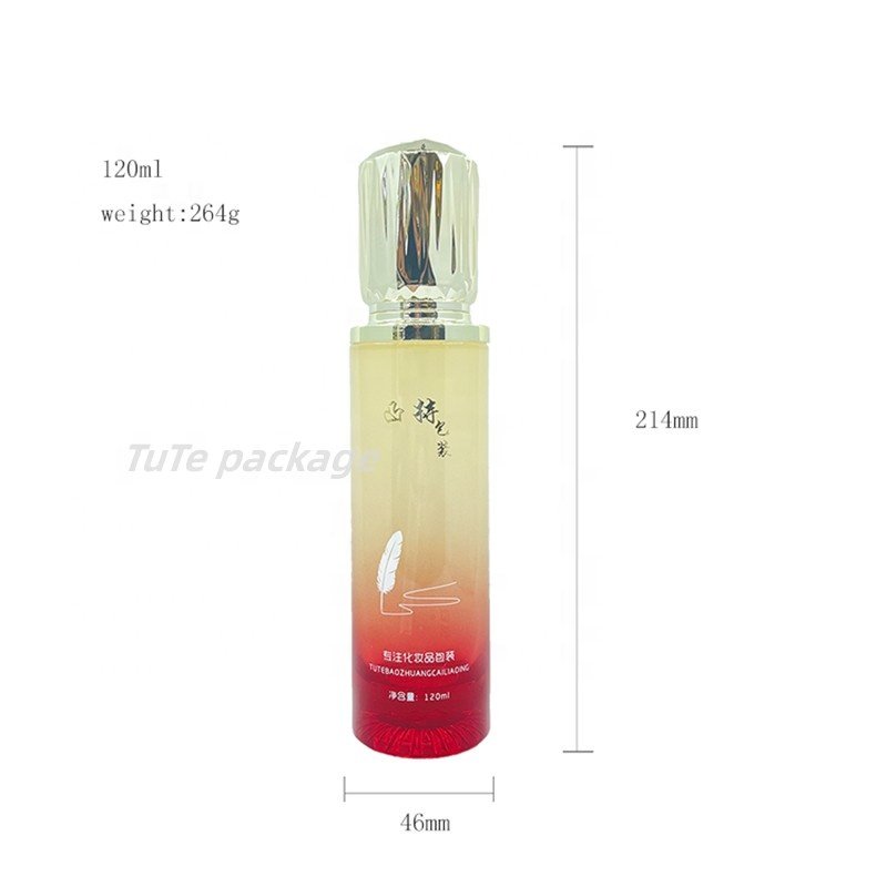 glass bottle for cosmetics liquid packaging cosmetics essence milk pump glass spray bottle glass cream can be customized