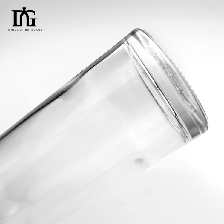 Factory Wholesale long neck clear glass bottle 500ml 700ml 750ml Tall Clear Gin Vodka Ice Wine Glass Bottle
