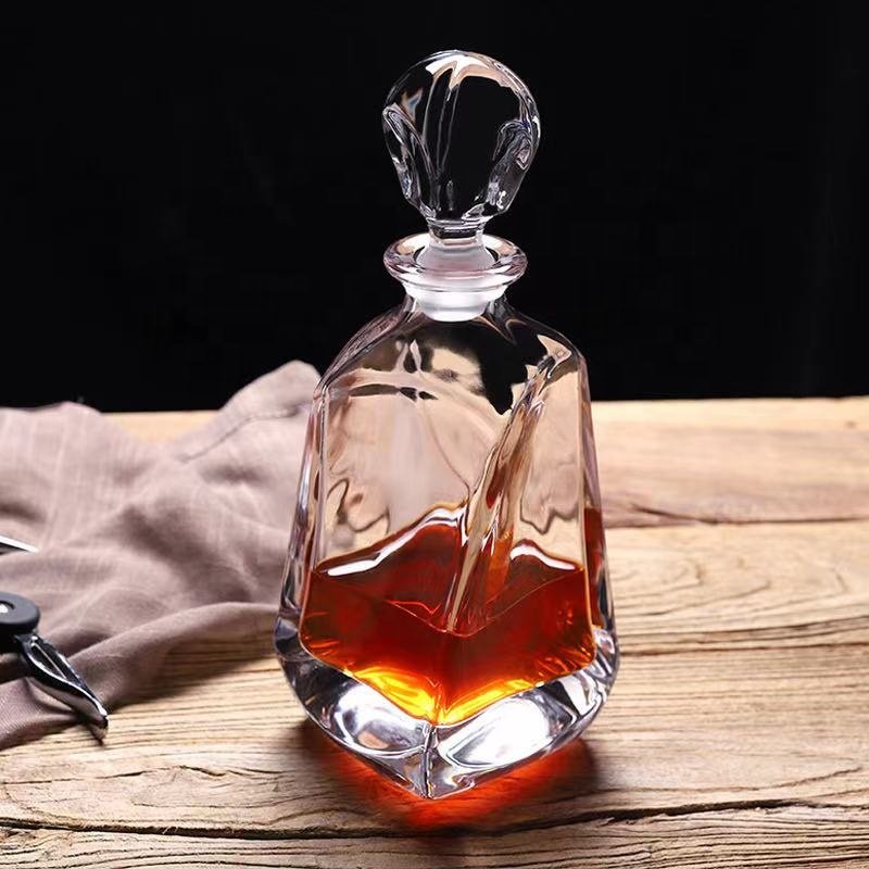 RUM whisky wine glass bottle OEM support 100ml-1000ml bottle China glass bottle factory