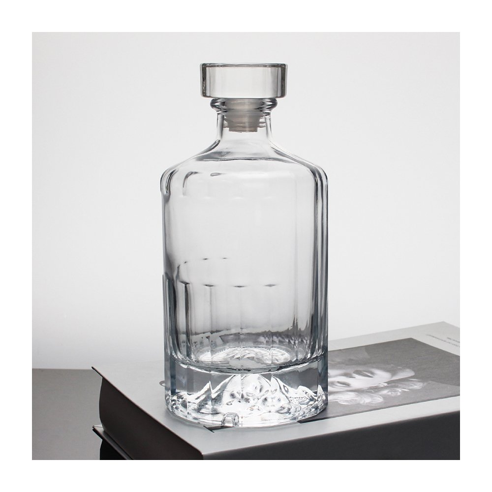 Gin Rum Brandy Spirit Whisky Vodka Liquor Glass Bottle 250ml 500ml Wine Alcohol Bottle Print Luxury Carton Screen Printing Round