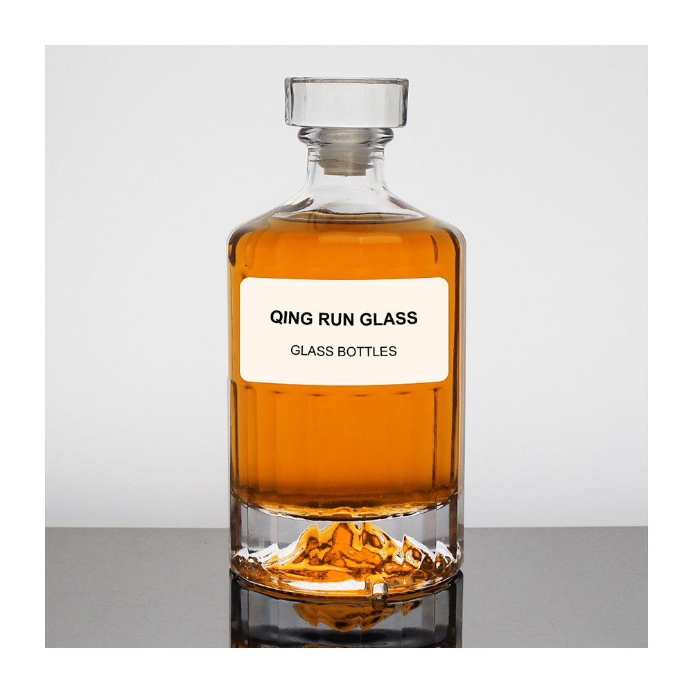 Gin Rum Brandy Spirit Whisky Vodka Liquor Glass Bottle 250ml 500ml Wine Alcohol Bottle Print Luxury Carton Screen Printing Round