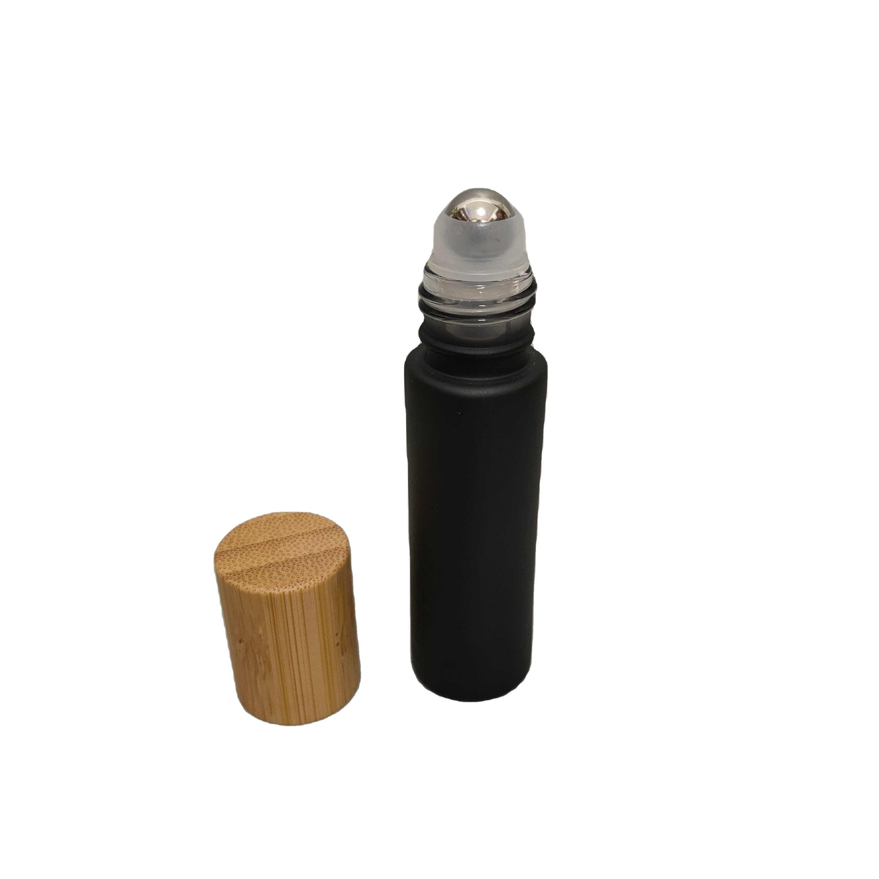 brown 10ml Empty amber glass roll on perfume bottle with black lid 3.3oz glass bottle with roller