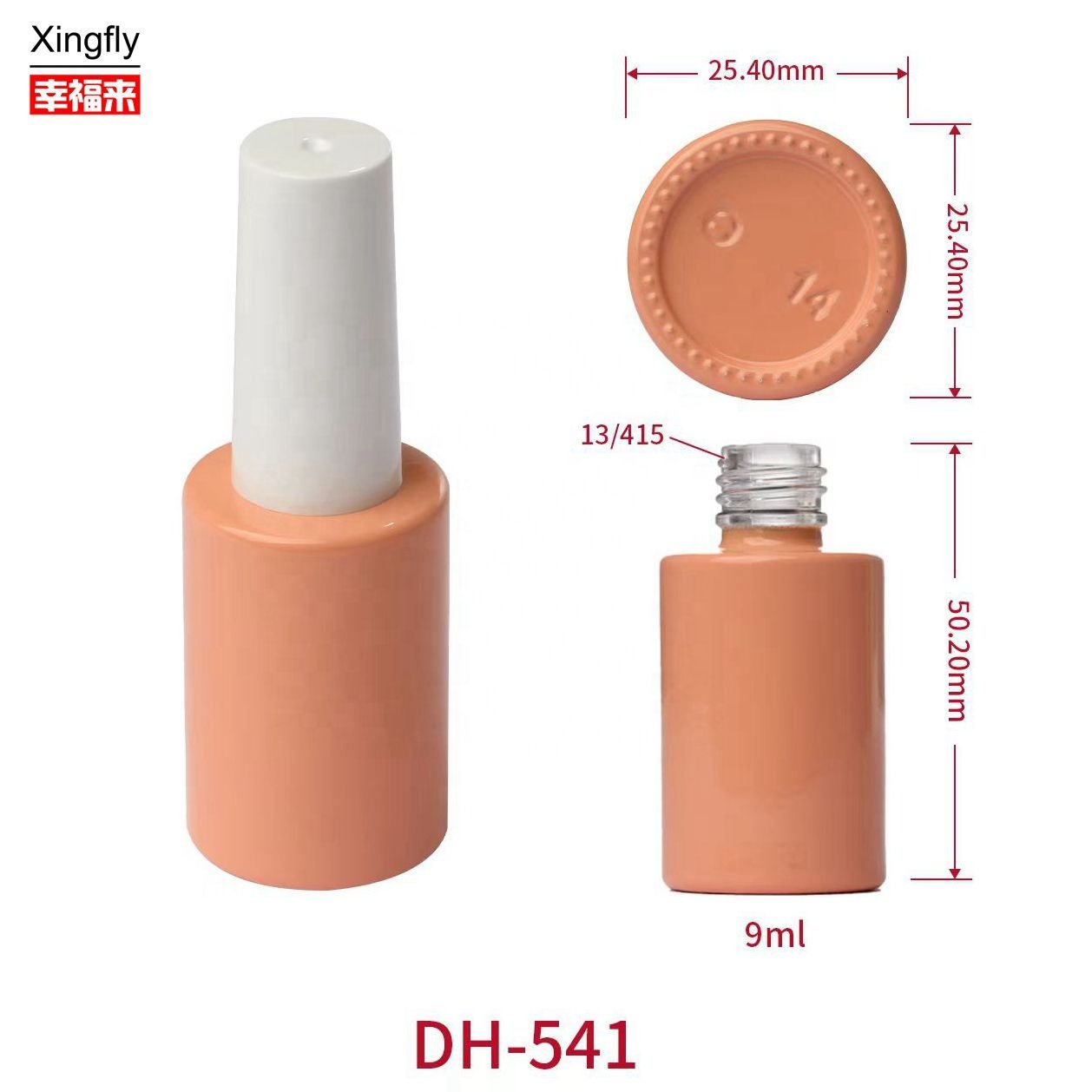 10ML glass bottle nail gel polish bottle for oil cap and brush
