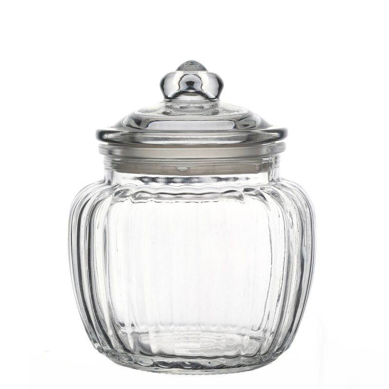 KDG Brand High quality transparent color 600ml 1500ml large glass bottle jar Kitchen glassware
