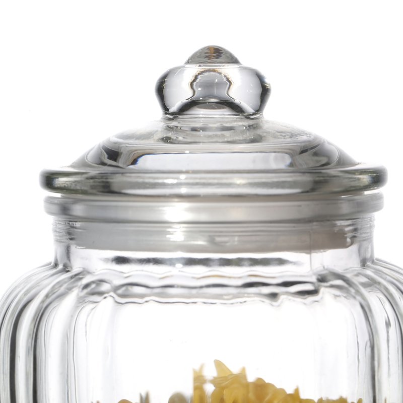 KDG Brand High quality transparent color 600ml 1500ml large glass bottle jar Kitchen glassware