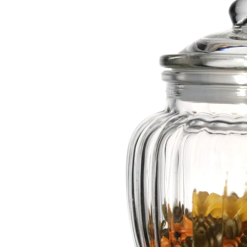 KDG Brand High quality transparent color 600ml 1500ml large glass bottle jar Kitchen glassware