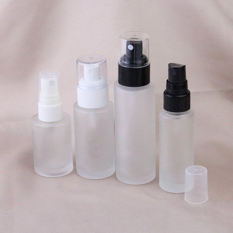 High Quality Empty Cylinder 30ml 60ml Cosmetic Packaging Glass Frosted Toner Bottle 100 ml (EPG29)