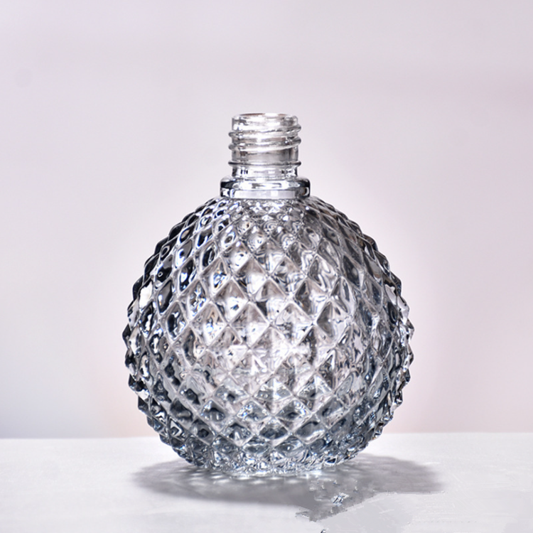 Empty 50ml 100ml colorful ball shape glass perfume bottle with air sac