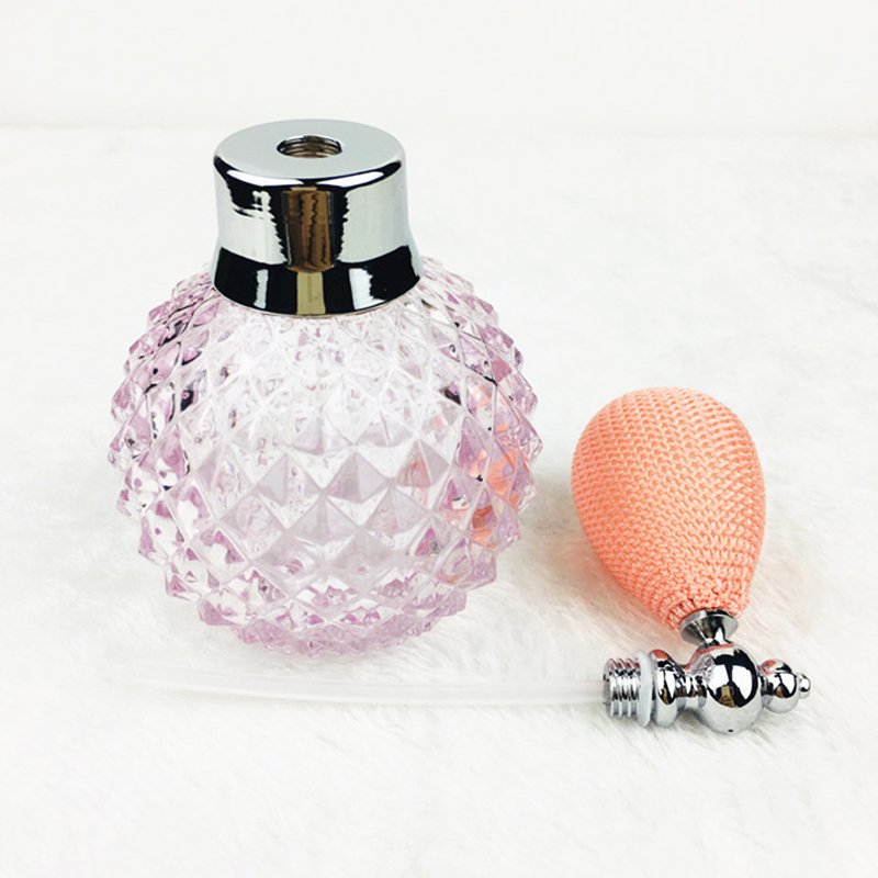 Empty 50ml 100ml colorful ball shape glass perfume bottle with air sac