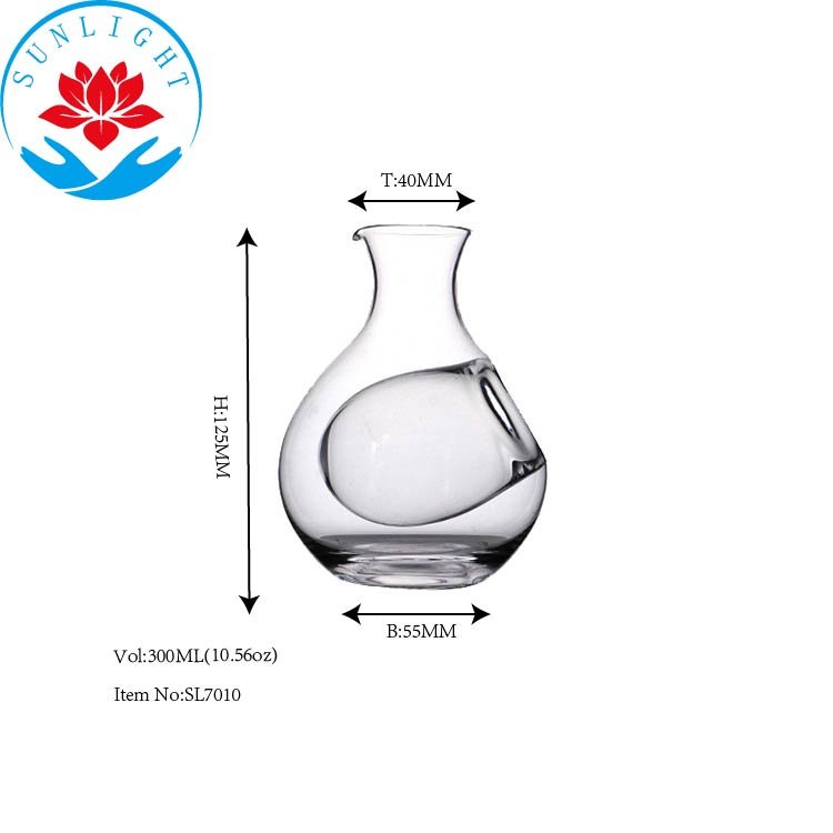 Factory wholesale 300ML 420ML high isolation double room ice glass bottle whiskey coffee sake bottle decanter