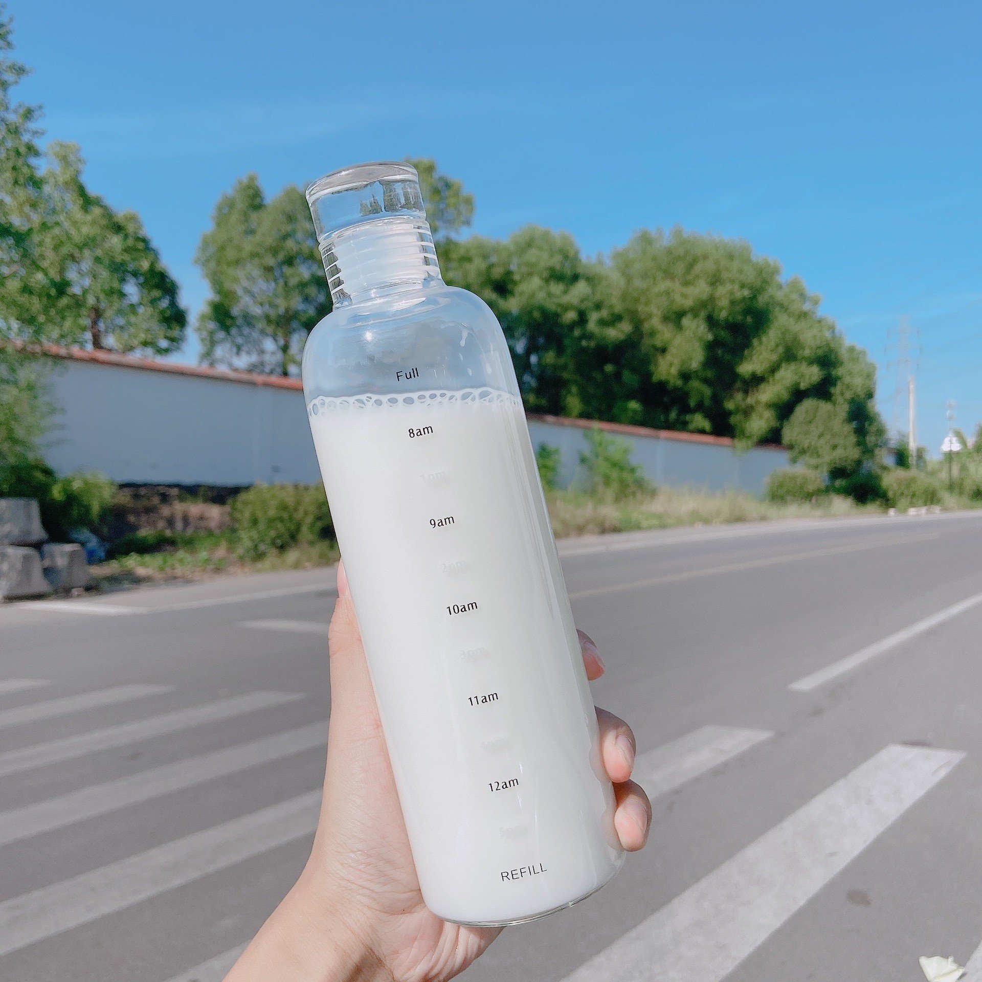 High Quality Simple Style High Borosilicate Screw Glass Multiple Sizes Glass Water Bottle 750ml With Lid