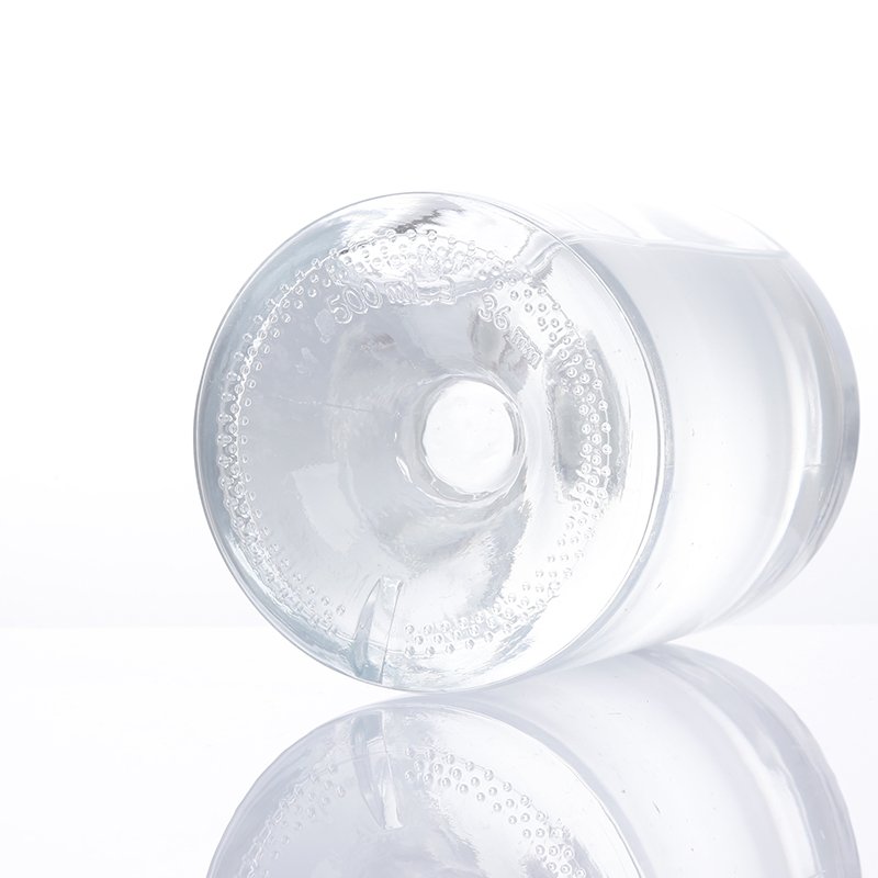 250ml 375ml 500ml 750ml Round Empty Flint Glass Tequila Liquor Wine Gin Whisky Vodka Glass Bottle With Cork Lid