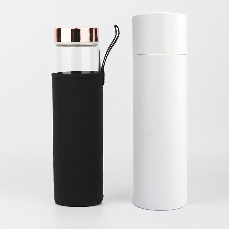 Valentines Day Gift Double Wall glass Water Bottle With Healing Crystals Relaxing Yoga Gifts For Women Best Selling Product 2024