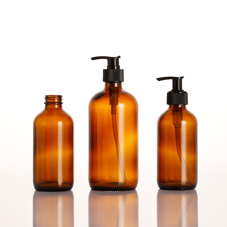 Hot wholesale manufacturers 15 ml 30 ml 60 ml 240 ml 500 ml 1000 ml cobalt blue amber Boston glass bottle round oil bottle