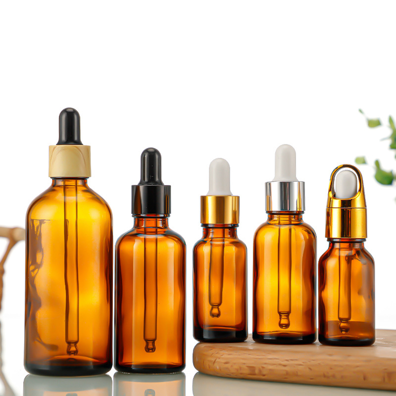 Hot wholesale manufacturers 15 ml 30 ml 60 ml 240 ml 500 ml 1000 ml cobalt blue amber Boston glass bottle round oil bottle