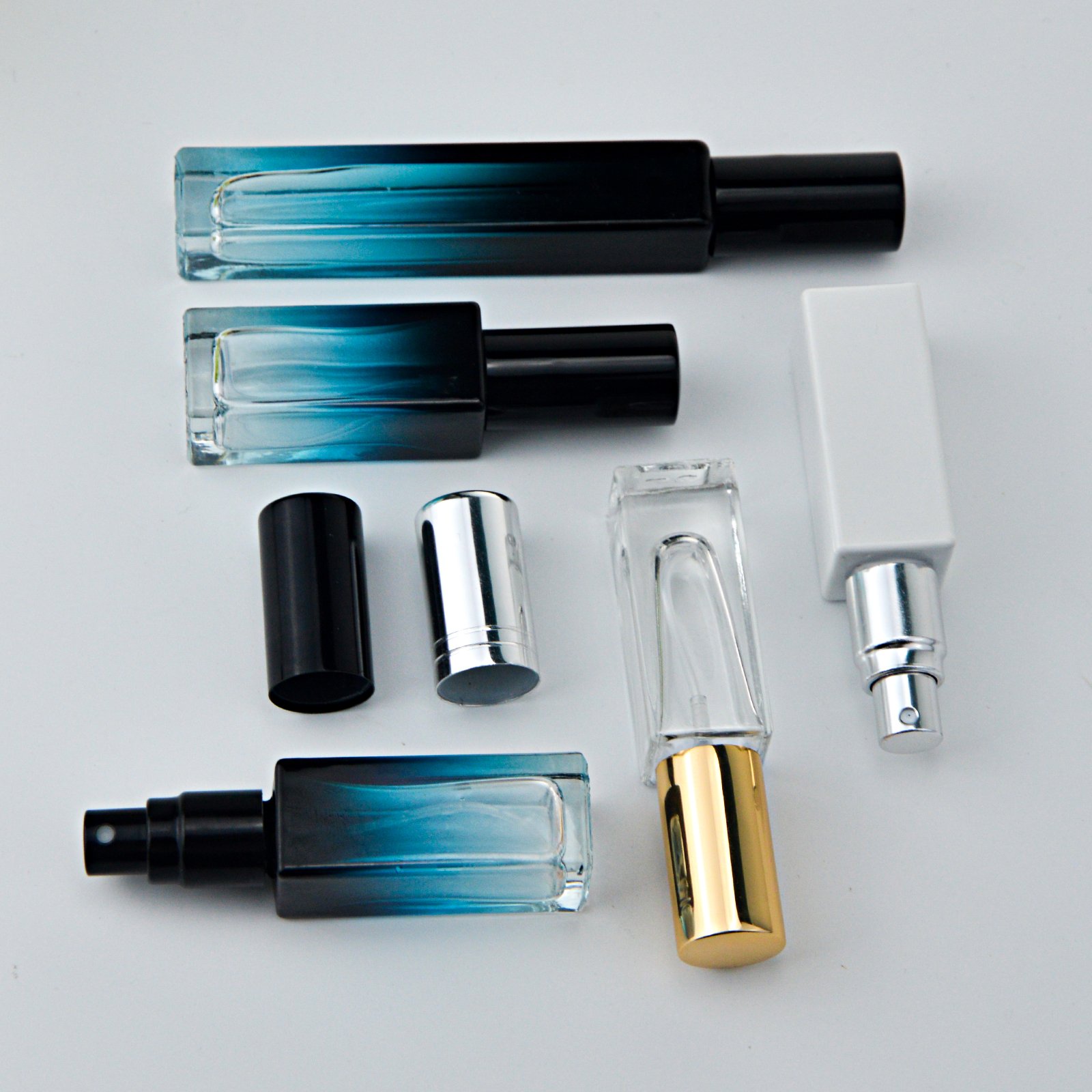 Mub Thick Bottom Vintage 8ml Mini Round Square Clear Refillable Perfume Bottles 8ml Quality Sample Glass Perfume Decants