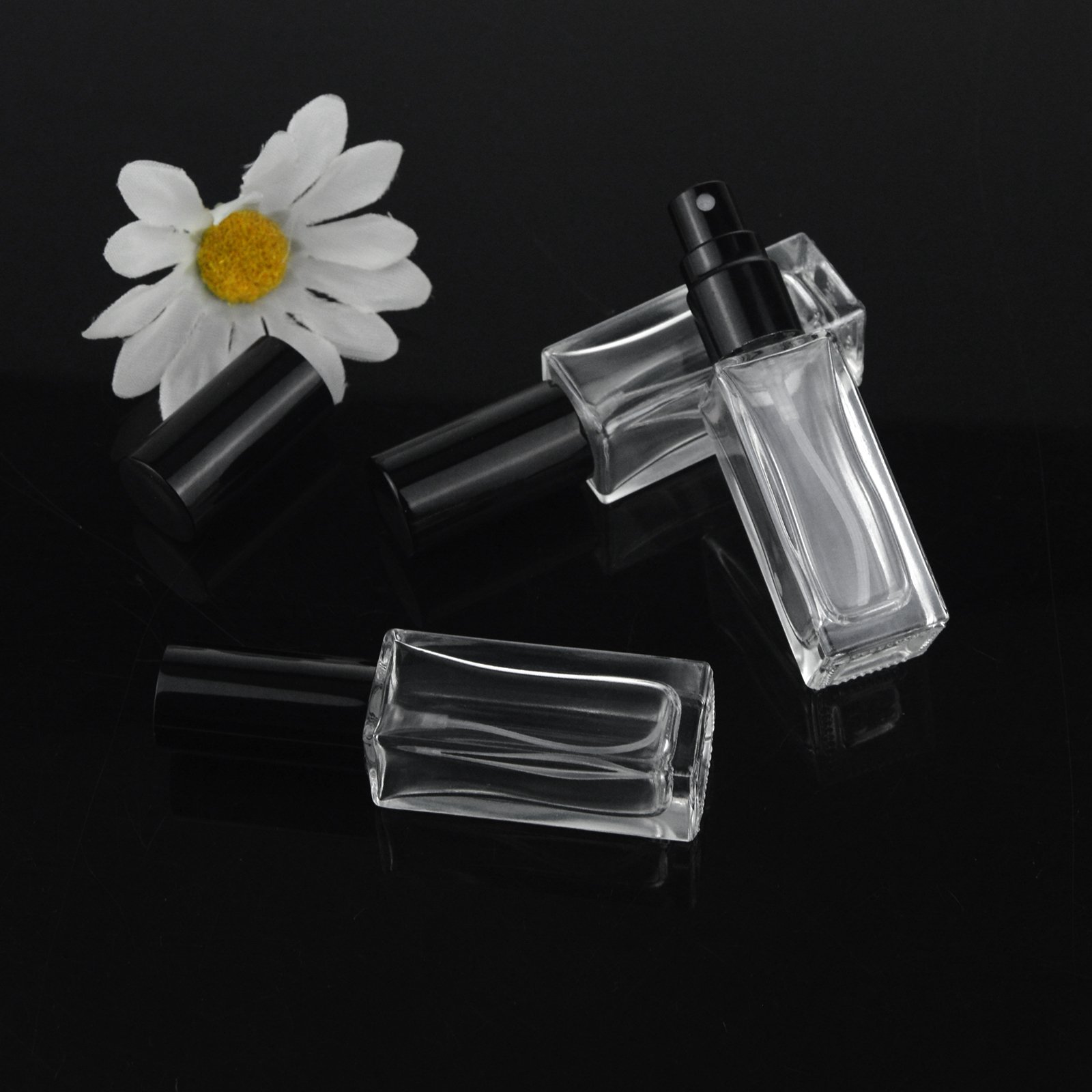 Mub Thick Bottom Vintage 8ml Mini Round Square Clear Refillable Perfume Bottles 8ml Quality Sample Glass Perfume Decants