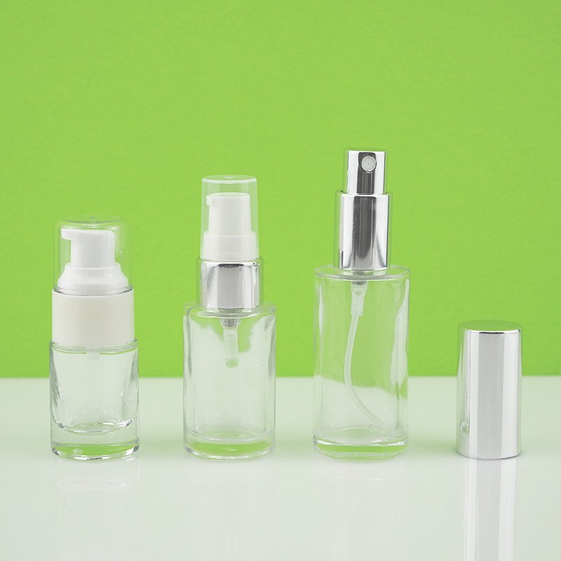 1oz 2.5oz 30ml 50ml frosted red skincare serum cosmetic glass bottle with silver pump