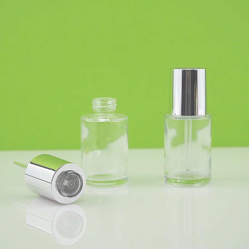 1oz 2.5oz 30ml 50ml frosted red skincare serum cosmetic glass bottle with silver pump
