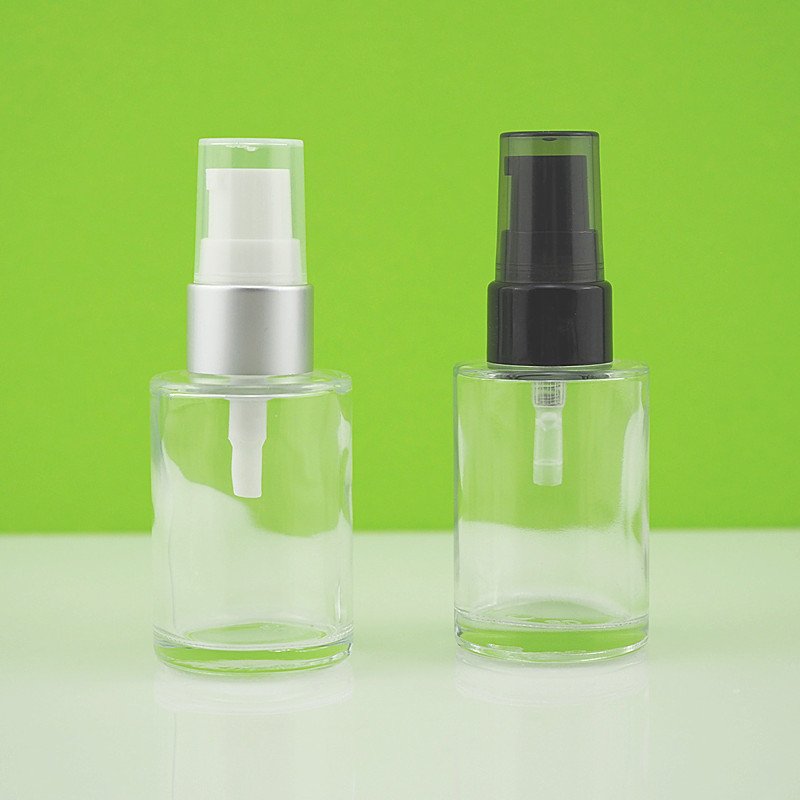 1oz 2.5oz 30ml 50ml frosted red skincare serum cosmetic glass bottle with silver pump
