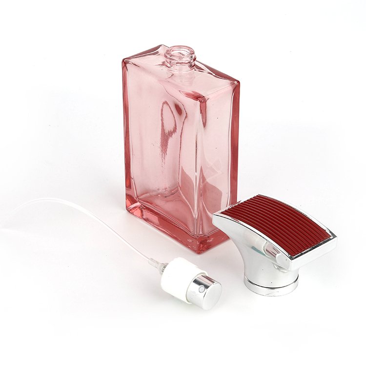 YJ-00830 Custom Spray Refillable Perfume Bottles 50ml Glass Pump Glass Bottles With Lid
