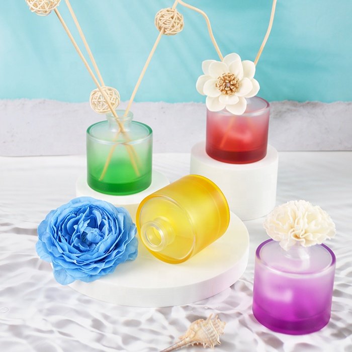 factory price Wholesale oil reed diffuser bottle matte black blue 200ml with T bar stopper