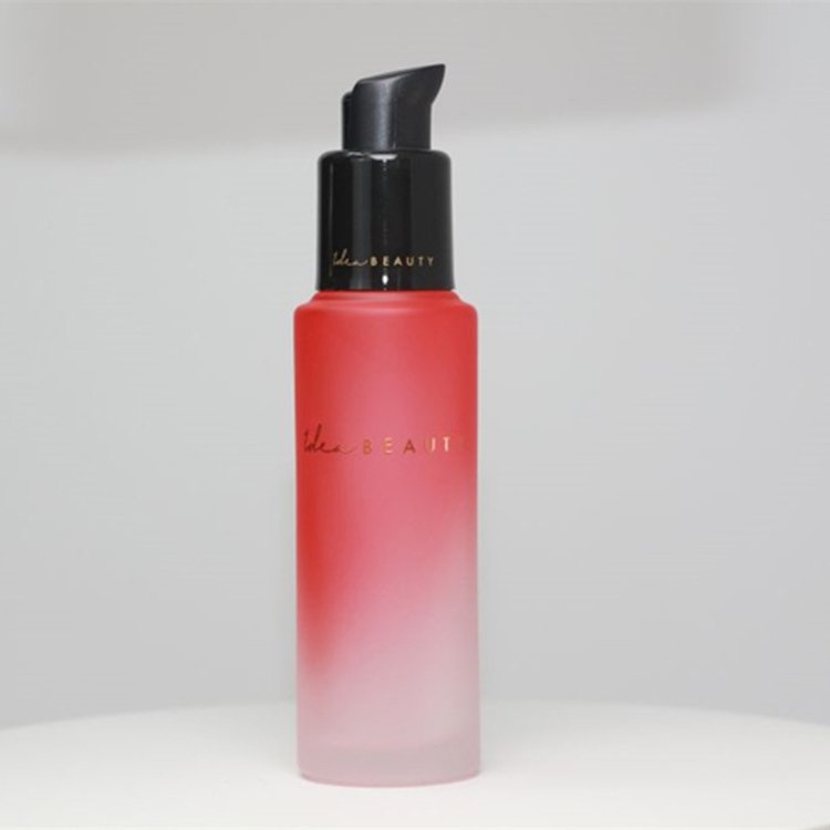 Custom Decoration Factory Direct Lowest Price Gradient Spray And Foil Print Emulsion Pump Head 50ml Glass Bottle
