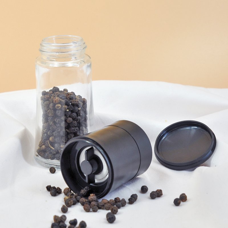 80ML Manual Pepper Mill Glass Bottle Spice Shaker Seasoning Bottle Plastic Salt And Pepper Grinder For Kitchen Accessaries